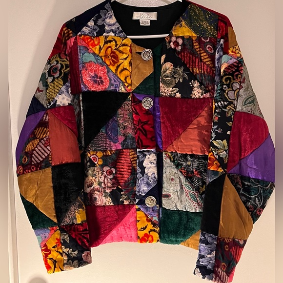 Sandy Starkman • Vintage Velvet patch bomber - Picture 9 of 13